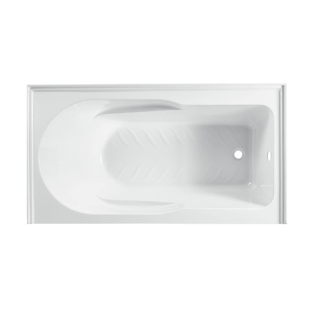 Concorde 60" Glossy White Acrylic Alcove Bathtub with Apron