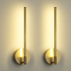 4.75 in. 2 Light Gold LED Bathroom Vanity Light Bar