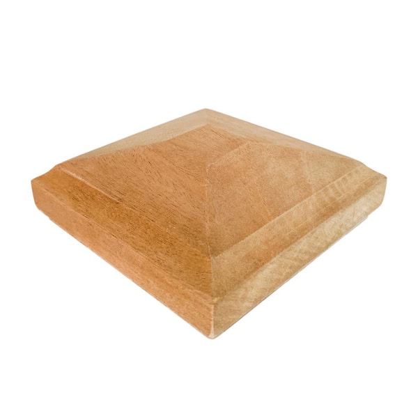 Protectyte Miterless 4 in. x 4 in. Untreated Wood Traditional Pyramid Slip Over Fence Post Cap (Actual: 3-1/2 in. to 3-5/8 in.)