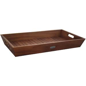 The Original Moa™ Large Teak Amenities Tray with Handles