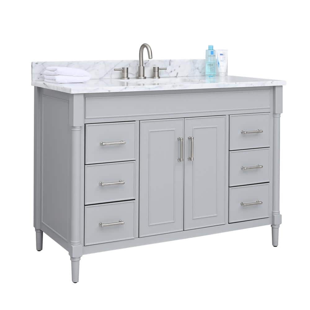 Selene Light Gray 49'' Single Freestanding Bathroom Vanity