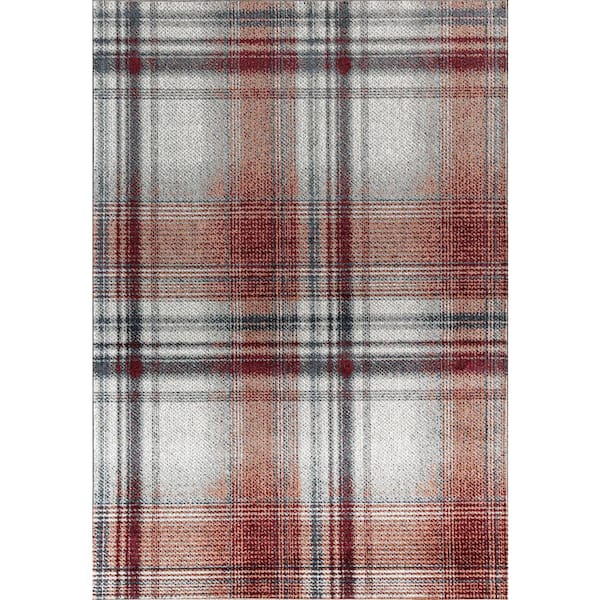 Rugs America Jada Ruby Rapids Red Area Rug - 2 X 8