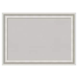 Parlor White Framed Grey Corkboard 42 in. x 30 in Bulletin Board Memo Board