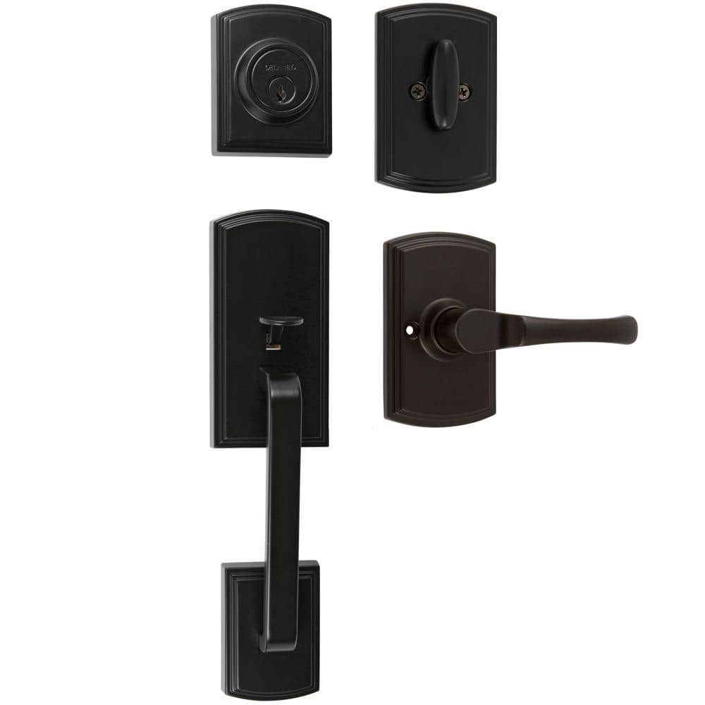 Italian Collection Visconti Dummy Black Door Handleset with Artino Interior