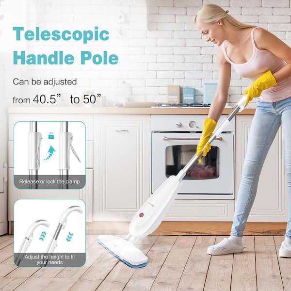 Multifunction 1300W Steam Mop Hard Floor Cleaner with XL Removable Water  Tank