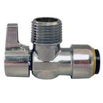 1/2 in. Chrome-Plated Brass Push-To-Connect x 1/2 in. MIP Brass Quarter-Turn Angle Stop Valve
