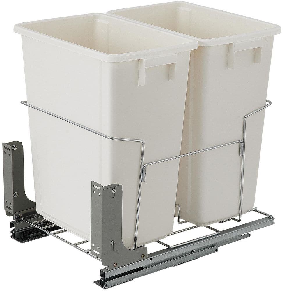 24 Gallon Plastic Extra Large Trash Can with Wheels WWXL24/WWXLD1-44