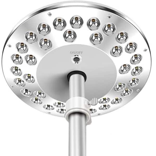 Adjustable Stainless Steel Solar Powered Flag Pole Light with 48 LED for 15-25 ft. Poles