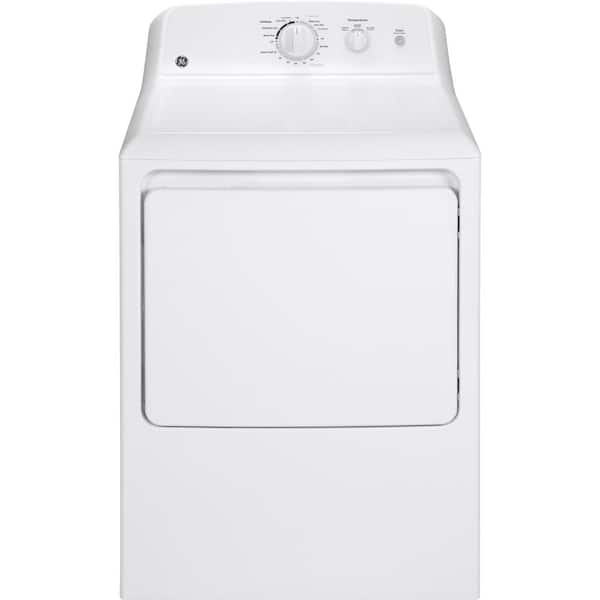 GE 6.2 cu. ft. White Electric Dryer