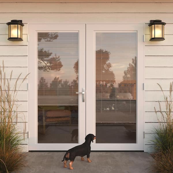 JELD-WEN 60 in. x 80 in. F4500 Right-Hand/Outswing Primed