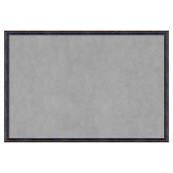 Amanti Art Dark Bronze Scoop 38 in. x 26 in. Magnetic Board, Memo Board
