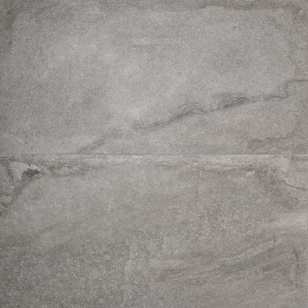 Dominion Large Format Gray Matte Porcelain Floor and Wall Tile