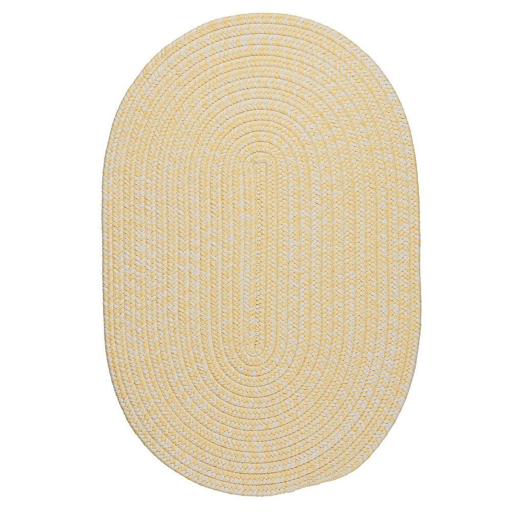 Howell Tweed Yellow 2 ft. x 3 ft. Oval Indoor/Outdoor Area Rug
