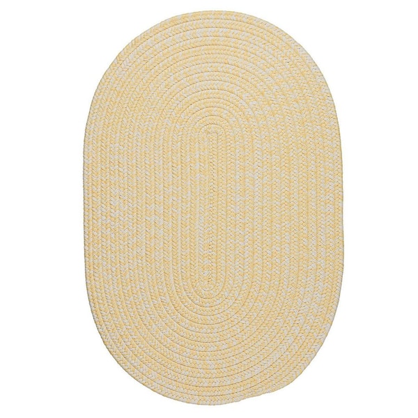 Colonial Mills Howell Tweed Yellow 2 ft. x 3 ft. Oval Indoor/Outdoor Area Rug