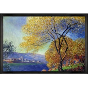 Antibes, View of Salis by Claude Monet Studio Black Wood Angle Framed Oil Painting Art Print 26.5 in. x 38.5 in.