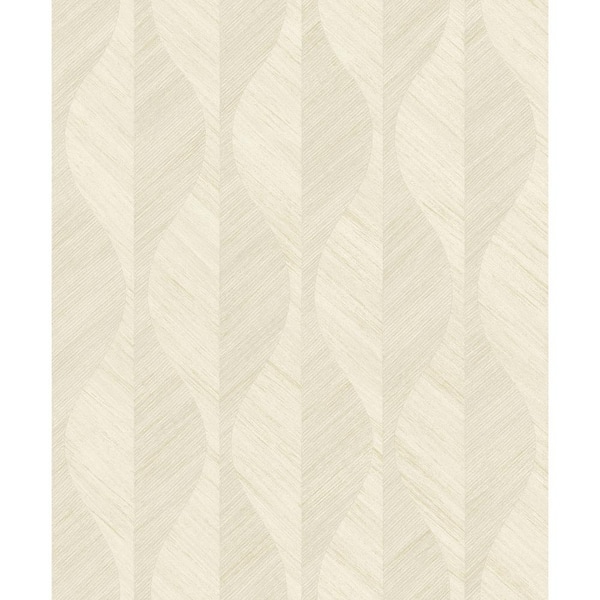 Advantage Oresome Cream Ogee Vinyl Wallpaper Roll