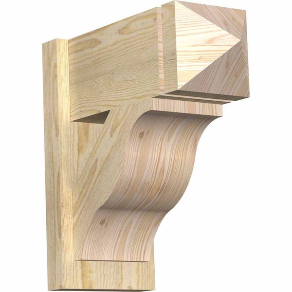 Ekena Millwork 8 in. x 18 in. x 18 in. Fuston Arts and Crafts Rough Sawn Douglas Fir Outlooker