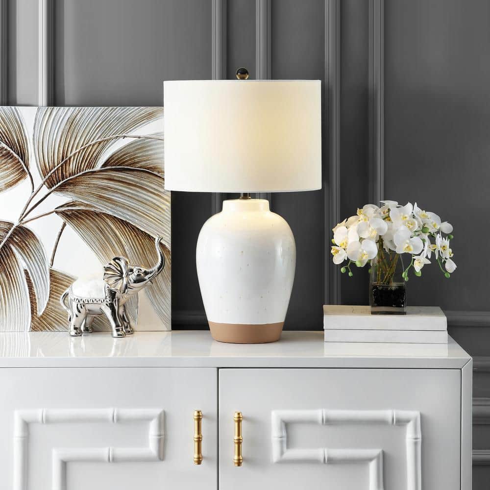 SAFAVIEH Portcia 27.5 in. Ivory Table Lamp TBL4242A - The Home Depot