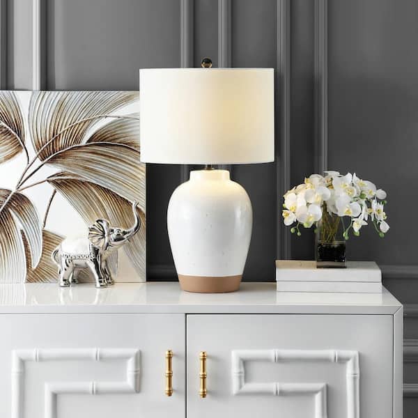 Portcia 27.5 in. Ivory Table Lamp