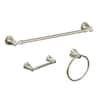 MOEN Banbury 3-Piece Bath Hardware Set with 24 in. Towel Bar, Toilet ...