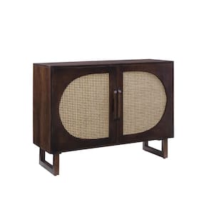 Wehrli Brown And Cane Console