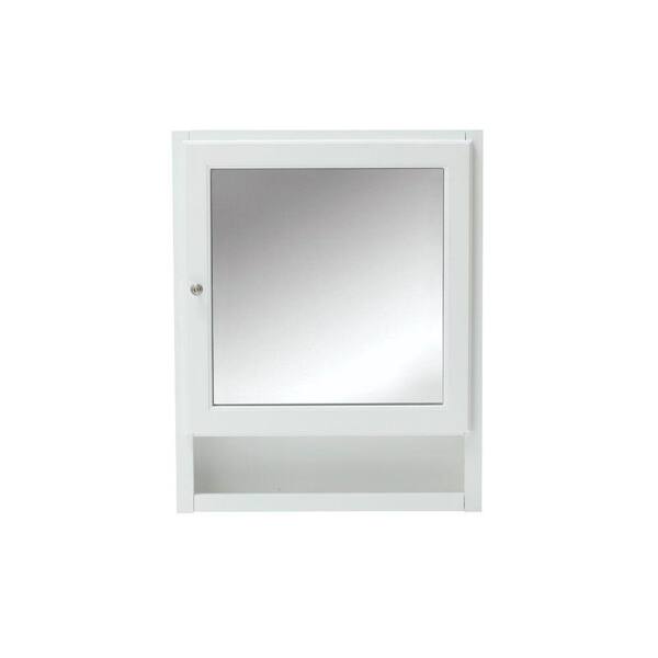 Home Decorators Collection Ridgemore 24 in. W Mirrored Wall Cabinet in White