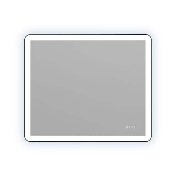 36 in. W x 30 in. H Rectangular Framed Dimmable Defogging Versatile Installation Wall-Mounted LED Bathroom Vanity Mirror