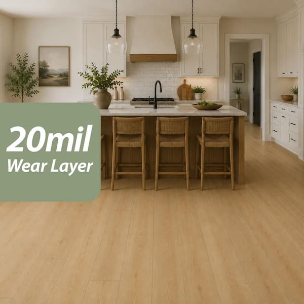 ASPEN FLOORING Rattan 20 Mil x 7.17 in. W x 72 in. L Click Lock