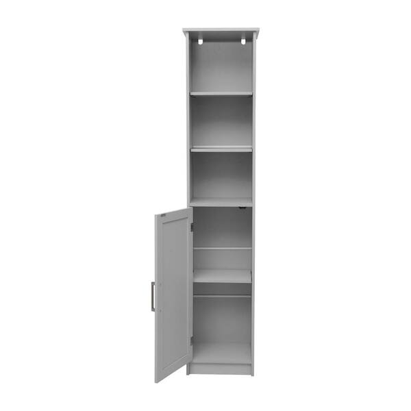 Alaterre Furniture 35-in x 49-in x 9-in White Wood Freestanding Linen Cabinet