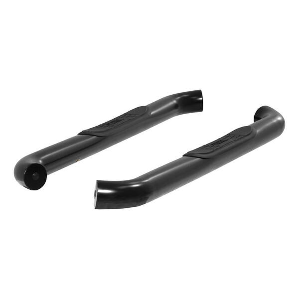 3-Inch Round Black Stainless Steel Nerf Bars, No-Drill, Select Chevrolet Silverado, GMC Sierra 1500, 2500, 3500 HD
