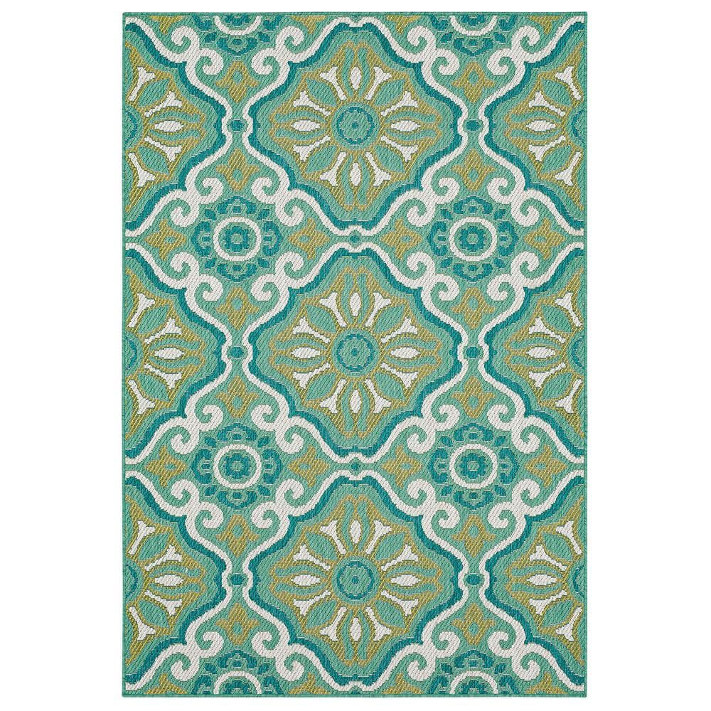 Mohawk Home Sorrento Rust 5 ft. 3 in. x 7 ft. 6 in. Geometric Indoor/Outdoor  Area Rug 790813 - The Home Depot