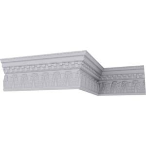 SAMPLE - 4 in. x 12 in. x 11-7/8 in. Polyurethane Chesterfield Dentil and Egg Crown Moulding