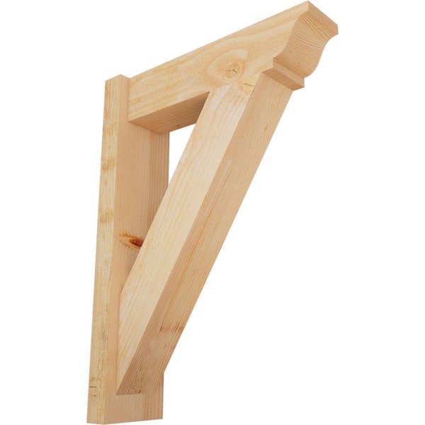 Ekena Millwork 6 in. x 28 in. x 20 in. Douglas Fir Traditional Rough Sawn Outlooker