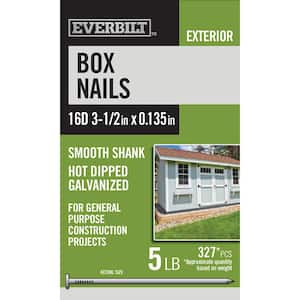 16D 3-1/2 in. Box Nails Hot Dipped Galvanized 5 lbs (Approximately 327 Pieces)