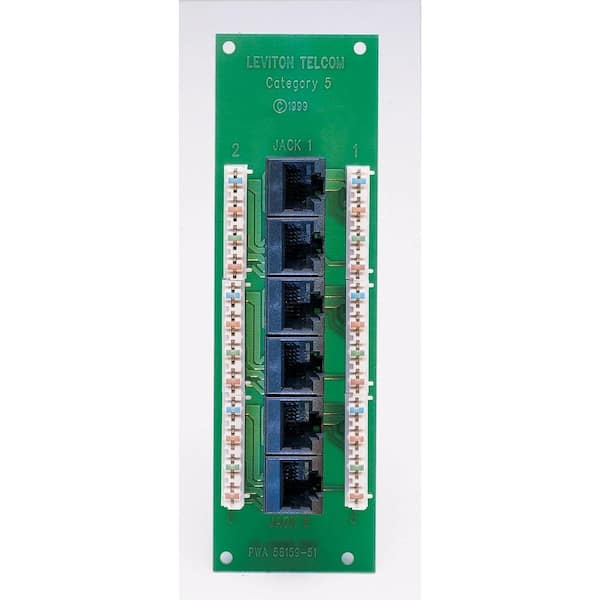 Leviton 1x6 Cat5E Voice and Data Expansion Board