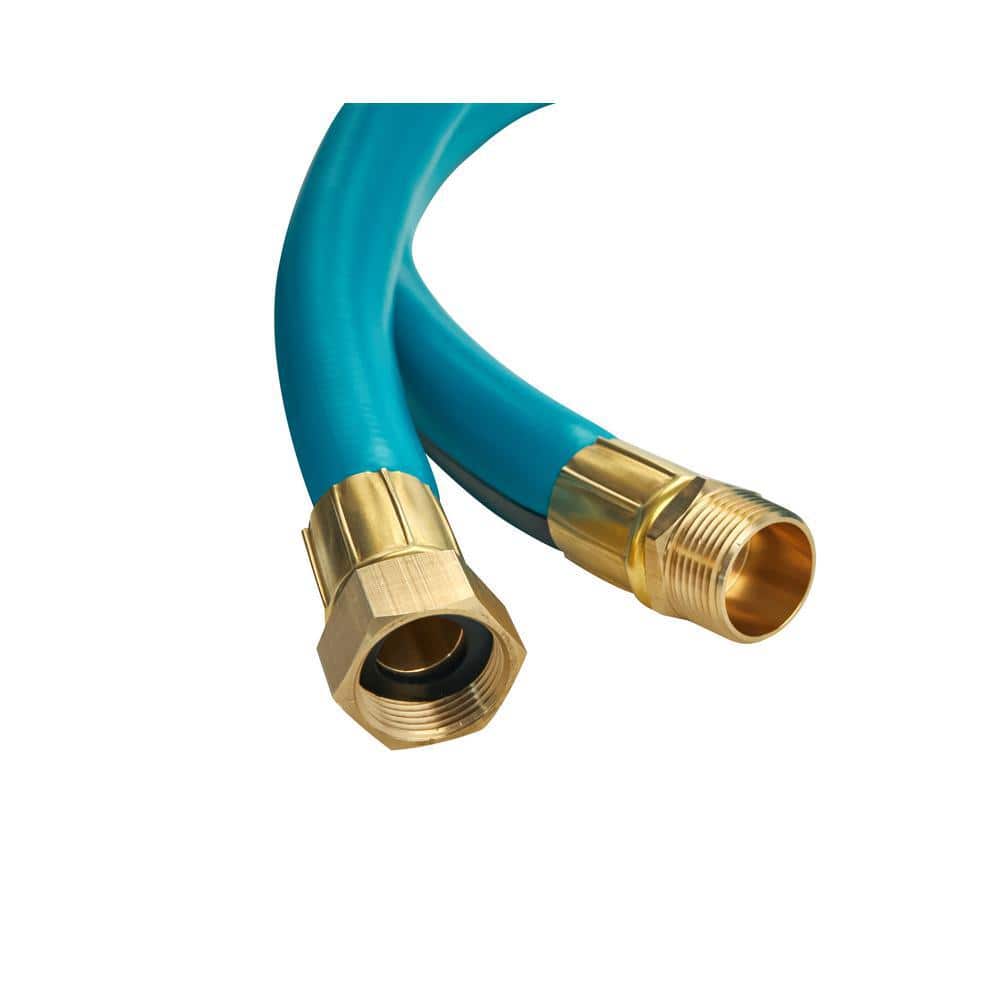 50 Ft Blue Heavy Duty Vinyl Garden Hose with Metal Couplings