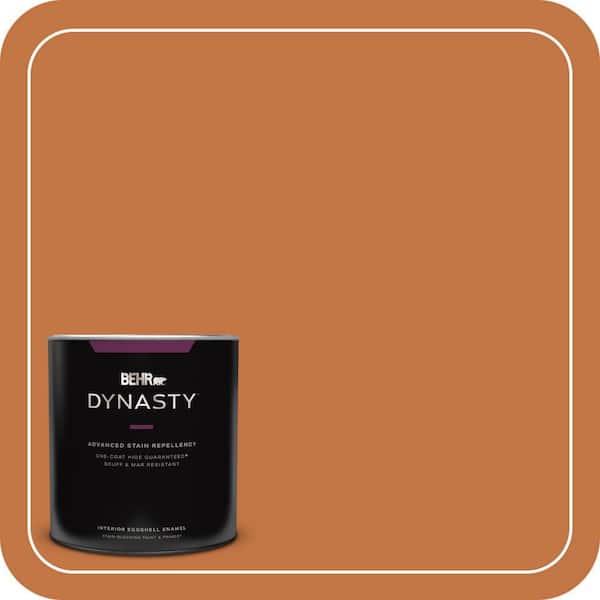 BEHR DYNASTY 1 qt. #PPU3-02 Marmalade Glaze Eggshell Enamel Interior Stain-Blocking Paint & Primer