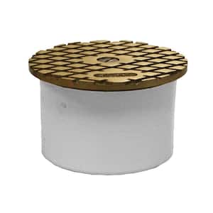 3 in. PVC Inside Pipe Fit Cleanout with 3-1/2 in. Nickel Bronze Round Cover