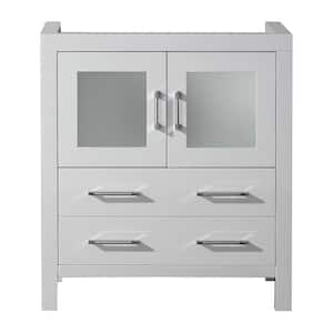 Dior 30 in. W x 18 in. D x 33 in. H Single Sink Bath Vanity Cabinet without Top in White