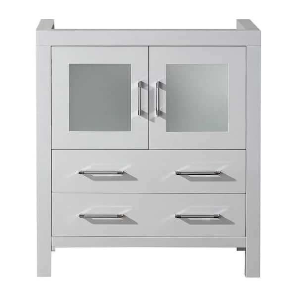 Virtu USA Dior 30 in. W x 18 in. D x 33 in. H Single Sink Bath Vanity Cabinet without Top in White