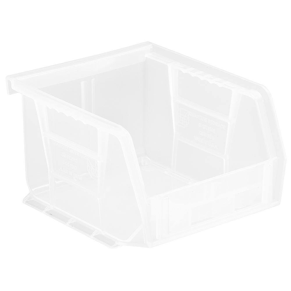 QUANTUM STORAGE SYSTEMS Ultra Series Stack and Hang 1.2 Gal. Storage Bin in Clear (24Pack