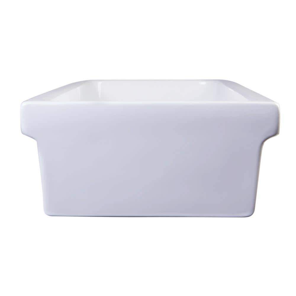 48" White Ceramic Trough Vessel Bathroom Sink