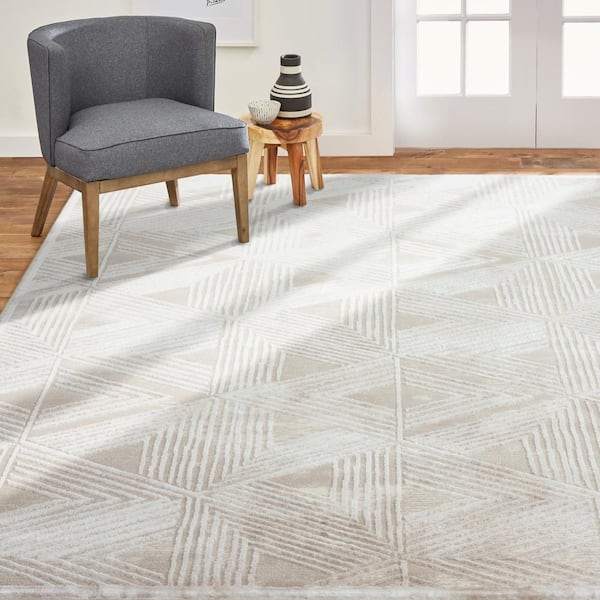 Bazaar Zen Cream 2 ft. x 3 ft. Abstract Area Rug