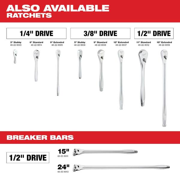 Milwaukee 1/2 in. Drive SAE/Metric Ratchet and Socket Mechanics