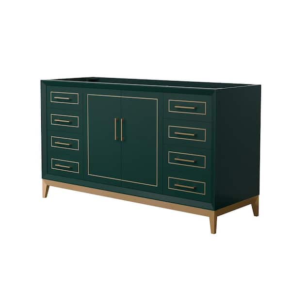 Wyndham Collection Marlena 59.75 in. W x 21.75 in. D x 34.5 in. H Single Bath Vanity Cabinet without Top in Green