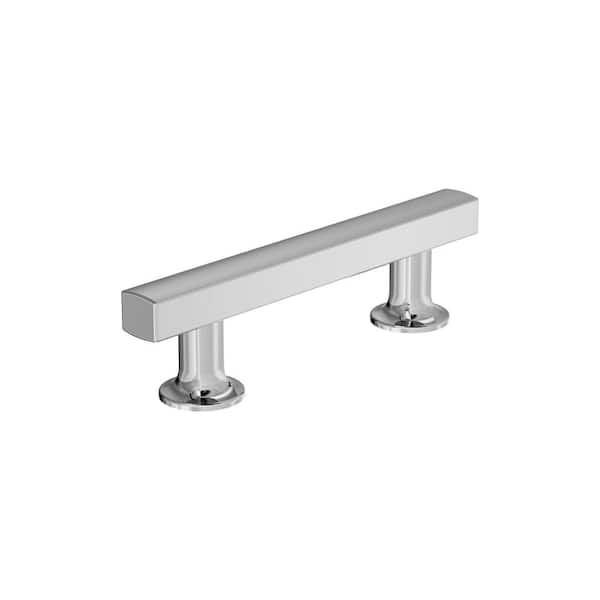 Everett 3 in. (76mm) Modern Polished Chrome Bar Cabinet Pull