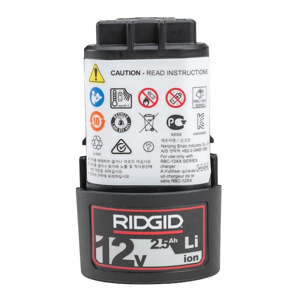 RIDGID 12-Volt 2.5 Amp Advanced Lithium-Ion Rechargeable Battery