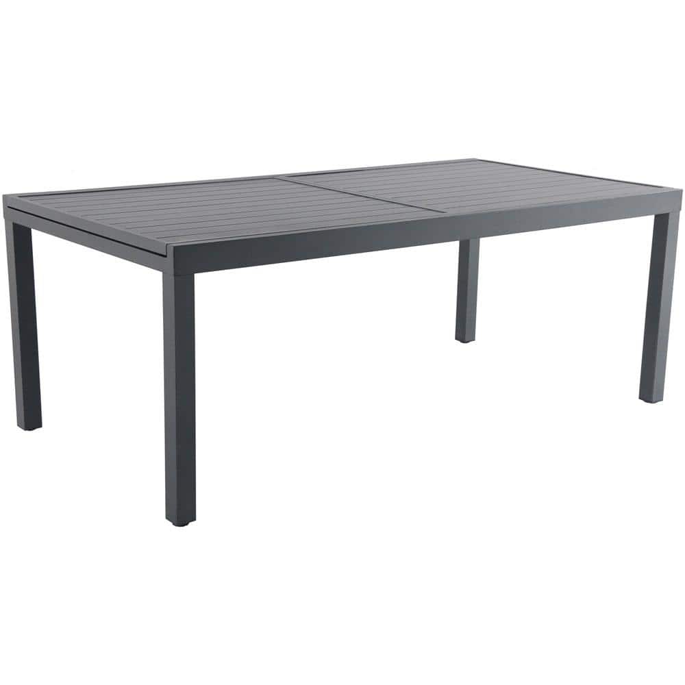 Nova 11-Piece Gray and White Aluminum Outdoor Dining Set