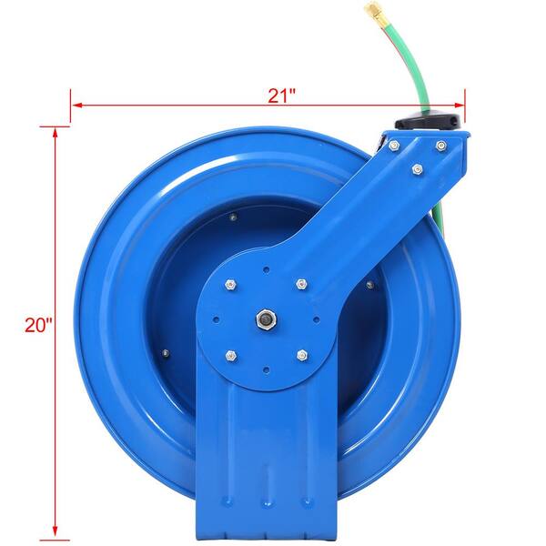 Amucolo Welding Hose Reel Retractable 1/4 in. x 100 ft. Rubber