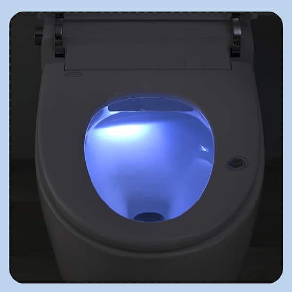YASU ① YASINU Elongated Smart Toilet Bidet in White with Auto Open